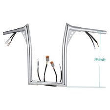 Prewired Handlebar for 1996-2006 Harley Softail Dyna Sportster Road King 14-inch picture