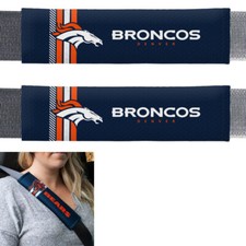 New NFL Denver Broncos Car Truck Suv Van Rally Seat Belt Pads Covers Set picture