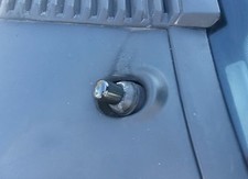 79-93 Ford Mustang Black Windshield Wiper Delete Caps (Set of Two) picture