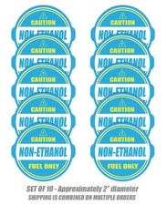 10x Non-Ethanol Fuel sticker gasoline gas decal label tank vinyl door label 2