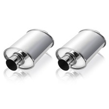 2PCS 2.5'' Ultra Quiet Muffler Resonator 2.5 in,304s Exhaust Resonator  picture