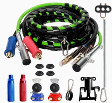 12FT Semi Truck Air Lines Kit 3 in 1 Air Hoses Power Cord Set picture