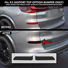 Fits 2024-2026 BMW X5 M-SPORT SMOKE Rear Reflectors PreCut Tint Overlay Vinyl picture