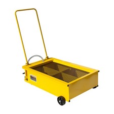 Heavy Duty Low Profile 25 Gallon Waste Oil Drain Pan Tank Steel Reservoir w/Pump picture