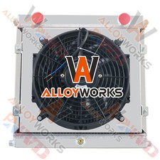 3 Row Aluminum  Radiator Shroud Fan For Dragster/Roadster Style picture