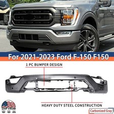 Carbonized Gray Fits Ford F150 F-150 2021-2023 Front Bumper Face Bar W/ 4 Hoels picture