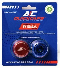 Billet R134a A/C Service Port Caps Leak Proof picture
