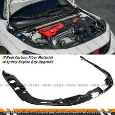 For 2023-26 Civic Type-R FL5 Carbon Fiber Engine Bay Radiator Shrouds Trim Cover picture