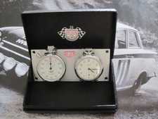 HEUER TRACKMATE STOPWATCH & SMITHS RALLY CLOCK PANEL, CLASSIC & FULL OPERATIONAL picture