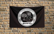 Mercedes Benz AMG 3x5 FT Logo Flag Car Racing Banner Workshop Cave Wall Decore picture