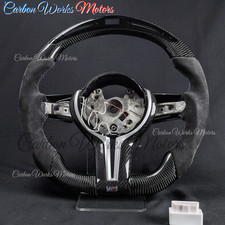 Alcantara LED Carbon Fiber Steering Wheel For BMW X2 X3 X4 X5 X6 X5M W/CF Trim picture