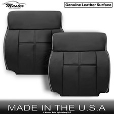 2006-2008 Fits Lincoln Mark LT Leatherette Front Top Seat Covers Ebony Black picture
