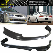 Fits 02-04 Acura RSX Coupe 2Dr Front&Rear Bumper Lip Spoiler Bodykit Black PU picture
