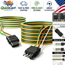 Corrosion-Resistant 50ft 4-Way Flat Trailer Wiring Kit for Secure Connections picture