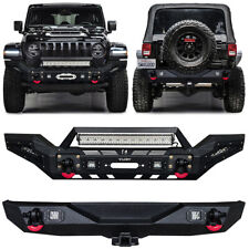 Vijay Fit 2007-2018 Jeep Wrangler JK Front or Rear Bumper with Lights & D-Rings picture