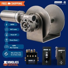 Muir DW08 Drum Anchor Winch Windlass 800W 316SS up to 26ft picture