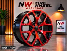 24 INCH CANDY RED WHEELS ONLY NO TIRES RIMS 6x139.7 GMC YUKON TAHOE SILVERADO picture