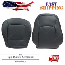 FOR 1998-2010 Volkswagen Beetle Driver Bottom & Top Leather Seat Cover Black picture