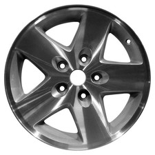 17x7.5 5 Spoke Used Aluminum Wheel Machined and Painted Silver 560-09075 picture