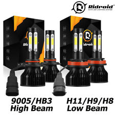 4x 4side 9005+H11 LED Headlight Combo High Low Beam Bulbs Kit Super White Bright picture