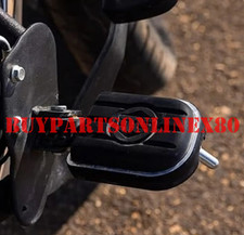 Fits Royal Enfield Black Deluxe Pillion Footpegs For Classic 650/ Shotgun 650cc picture