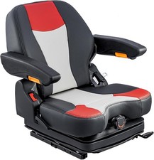 Universal Tractor Suspension Seat Adjustable Backrest Armrests Forklift Mower picture