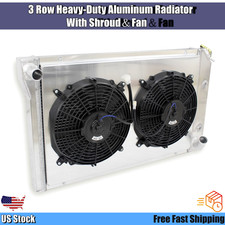 For 1978–1982 Corvette Collector Pace All Aluminum 3-Row Radiator W/ Shroud Fan picture