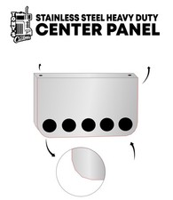 Rear Center Panel 20 Inch Stainless Steel  5 holes 4