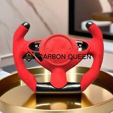 REAL CARBON FIBER Steering Wheel FOR NISSAN 370Z NISMO RED SUEDE F1 STYLE picture