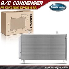 1x AC Condenser w/ Receiver w/ Bracket Drier for Toyota Sienna 2017-2019 V6 3.5L picture