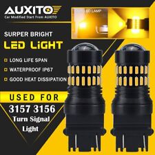 AUXITO 2X 3157 3457A 4157 Super Amber Turn Signal Blinker LED Light Bulbs 48H EA picture