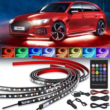 Nilight 4Pcs Car Underglow Neon Accent Strip Lights 252 LEDs RGB 8 Color picture