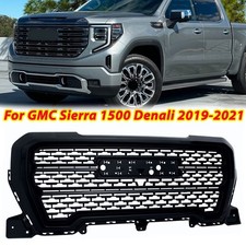 Gloss Black Front Upper Grille ABS Grill For GMC Sierra 1500 Denali 2019-2021 picture