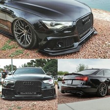 BKM RS6 Style Aftermarket Body Kit Front Bumper, Rear Diffuser fits Audi A6 C7.0 picture