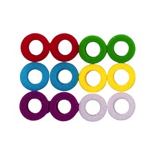 Aircraft Color Coded Circuit Breaker Caps - 12 Pack - Klixon-style Collars picture