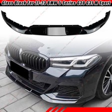 Gloss Blk Front Bumper Spoiler Lip For BMW 5 Series G30 540i M Sport M550i 21-23 picture