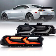 Pair Smoked LED Tail Lights For 2014 2015 Chevrolet Chevy Camaro Rear Lamps picture
