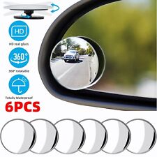 6PCS Car Blind Spot Mirrors Round HD Glass Convex 360° Side Rear View Mirror US picture