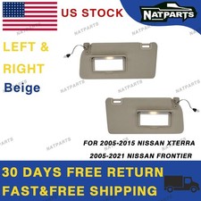 05-15 Nissan Xterra 05-21 Frontier Pair Gray W/ Light Sun Visor 96401- EA001 picture