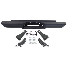 Step Bumper For Chevrolet C1500 1988-1999 Rear Stepside w/ Impact Strips Black picture