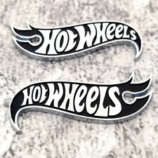 3D Metal Silver Black Hot Wheels Fender Lid Hood Badge Hotwheels Decal Emblem picture