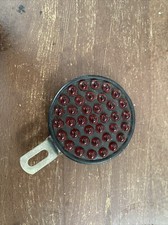 Vintage Persons Majestic No. 337 Red Glass Reflector Pat. 1929 1933 1934 3-3/8