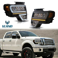Pair Full LED Reflector Lamps Headlights Assembly For 2009-2014 Ford F150 F-150 picture