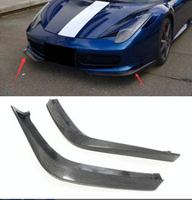 2Pcs Carbon Fiber Front Bumper Splitter Lip For Ferrari 458 Italia Spider picture