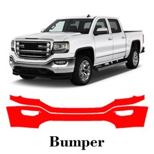 Front bumper PreCut PPF Paint Protection Film For GMC Sierra 2016-2018 picture