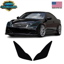 Precut Vinyl Overlay Tint Film Covers for 08-15 Infiniti G37 Q60 Coupe Headlight picture