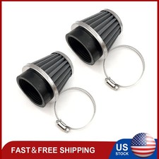 48-50mm 2xWashable Motorcycle Air Intake Filter For Honda Yamaha Kawasaki Suzuki picture