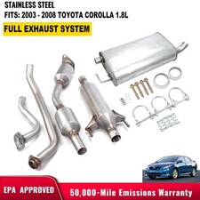 FITS: 2003 - 2008 TOYOTA COROLLA FULL EXHAUST SYSTEM 1.8L US Fast shipping picture