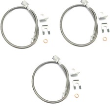 Extended Stainless Brake Lines For 87-06 Jeep Wrangler TJ YJ 84-01 Cherokee XJ picture