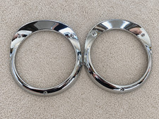 1956 Chevy Belair 210 150 Nomad Sedan Headlamp Headlight Bezel Chrome PAIR picture